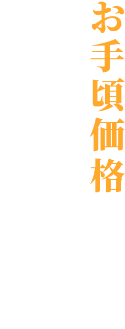 お手頃価格で高品質なメニューがたくさん!